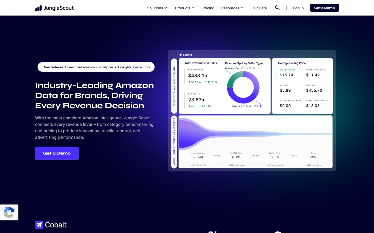 Screenshot of Jungle Scout's pricing page