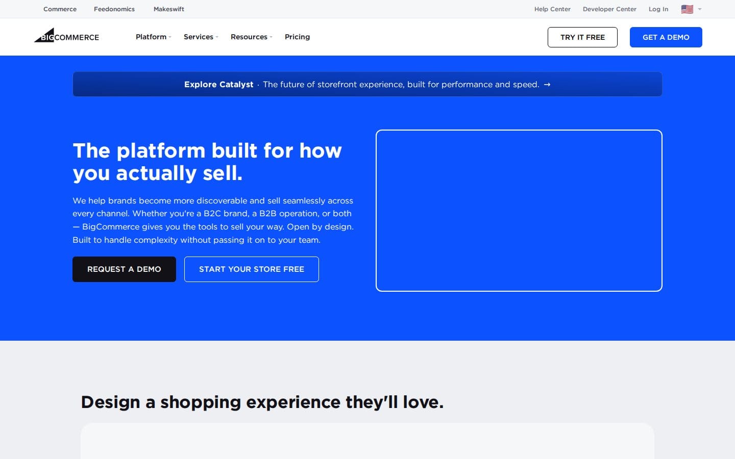 Screenshot of BigCommerce's pricing page