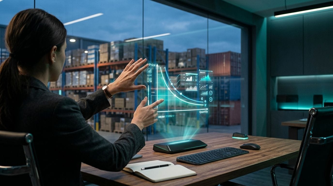 AI and machine learning algorithms analyzing demand patterns across multiple sales channels to predict future inventory needs
