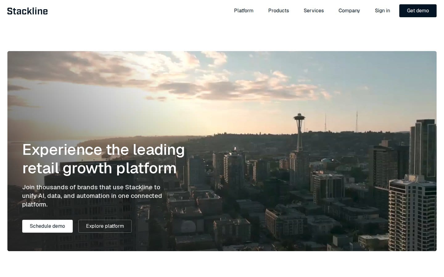 Screenshot of Stackline's pricing page