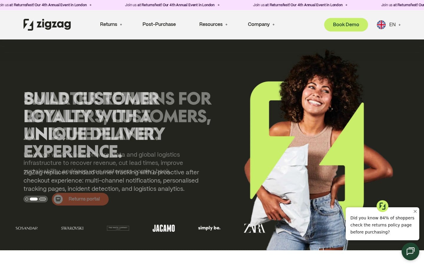 Screenshot of ZigZag Global's pricing page