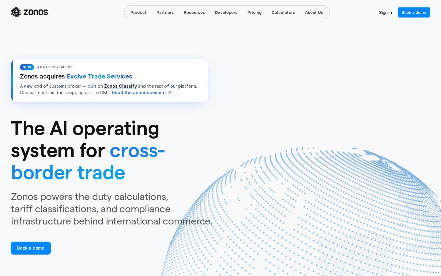 Screenshot of Zonos's pricing page