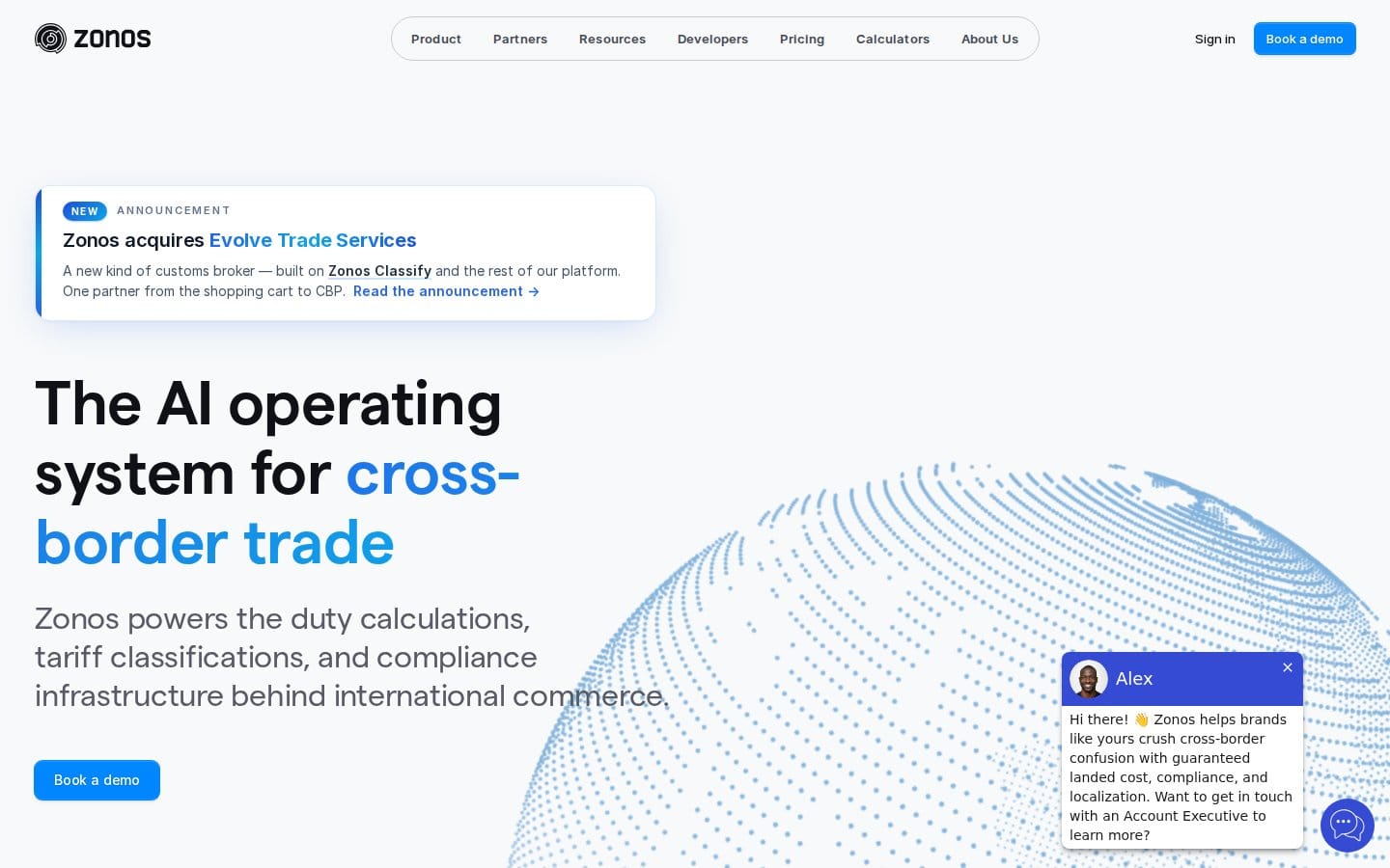 Screenshot of Zonos's pricing page