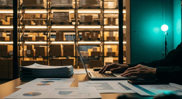 E-commerce seller analyzing demand forecasting data and inventory metrics on dashboard for 2026 strategy planning